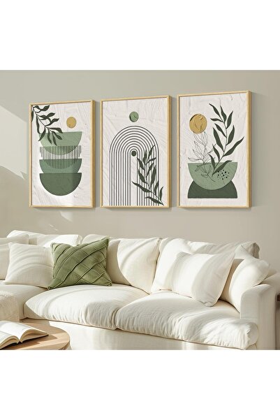 ALAYRA International مجموعة من 3 لوحات فنية تجريدية بسيطة على قماش، مقاس 40 ×...