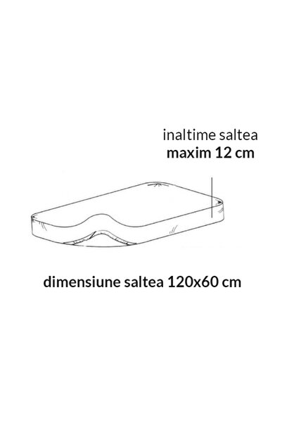 Kidizi Cearceaf din bumbac cu elastic roata pentru patut 120x60 cm On the Swing