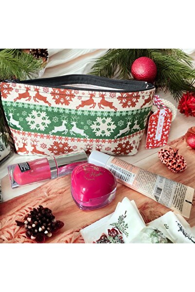 DKY حقيبة مكياج بنمط السنة الجديدة وحامل أقلام