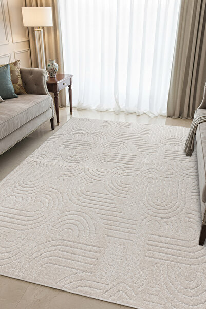 MELARİS HALI Rico Yıkanabilir Kalın Yumuşak Dokuma Halı Kaymaz Taban Mutfak S...