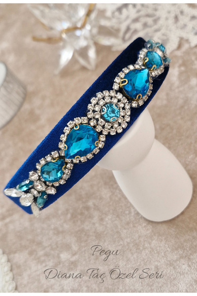 pegu baby collection CORONĂ DE CATIFELĂ DESIGN SPECIAL CU PIATRĂ DE CRYSTAL T...