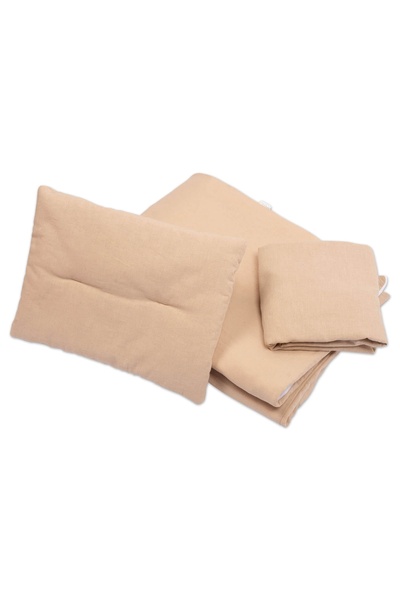 Kidizi Lenjerie patut din in 120x60 cm natur, include cearceaf, perna, pilota...