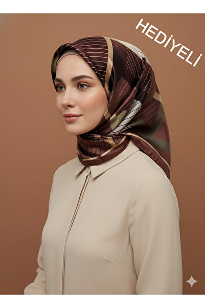 Levidor وشاح حريري بمظهر فوشيا - أحمر داكن مقاس 90×90 - تصميم أنيق غير قابل ل...