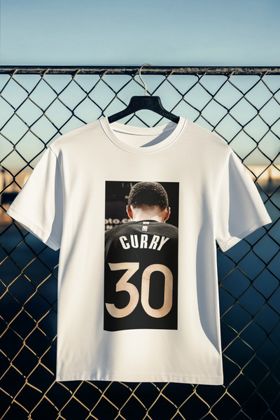 stil x تيشيرت مطبوع عليه ستيفن كوري، قماش قطني 100% يسمح بمرور الهواء