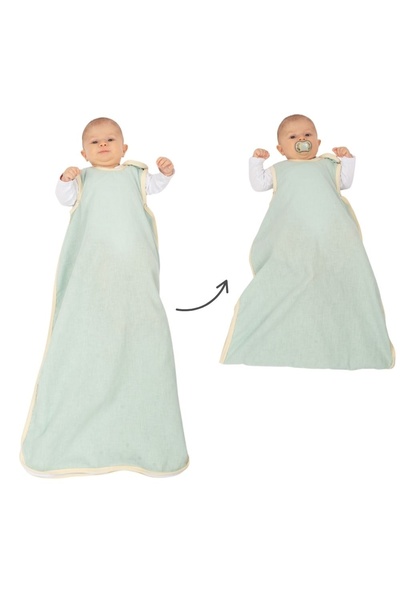 Kidizi Sac de dormit de vara pentru copii din in 0-24 luni Inny, 0.5 tog, model ajustabil