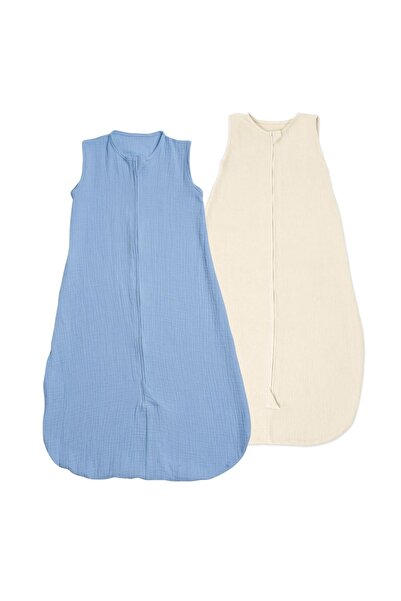 Kidizi Set of 2 summer sleeping bags for children made of double muslin 3-18 ...