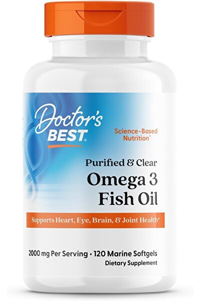 Doctor's Best Purified & Clear Omega-3 Fish Oil, GoldenOmega, 120 Softgels