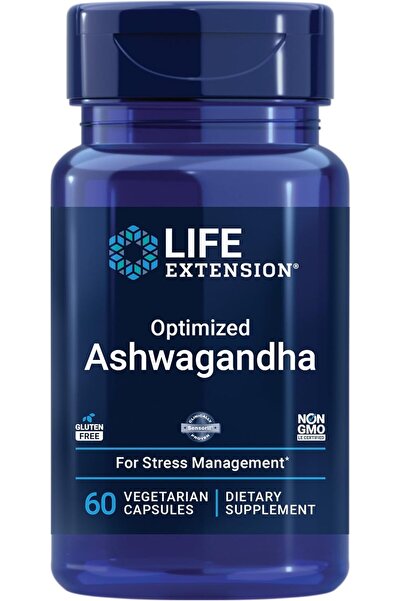 Life Extension Optimized Ashwagandha - Stress Management Supplement, 60 Capsules