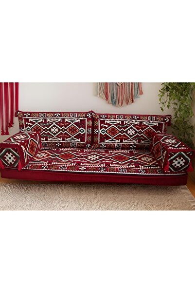 ademircan kilim desenli anadolu set'i (süngerli)(5 parça)