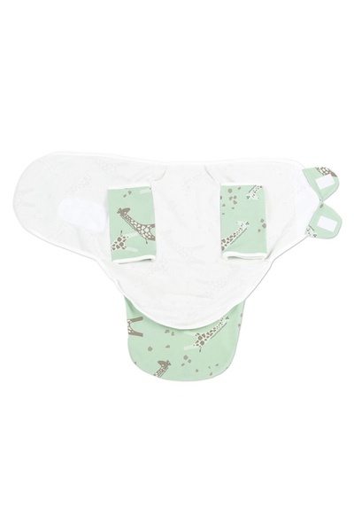 Kidizi Adjustable cotton swaddling system with sleeves 0-3 months Upgraded Gi...