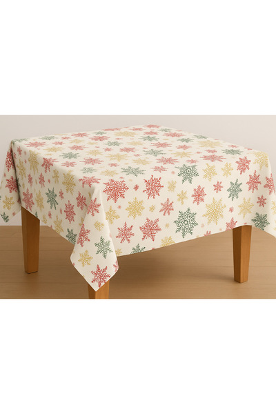 Home Snowflake Patterned Christmas Tablecloth