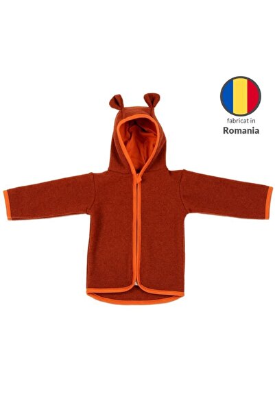 Kidizi Teddy Terracotta children's fleece hooded jacket 1-2 years
