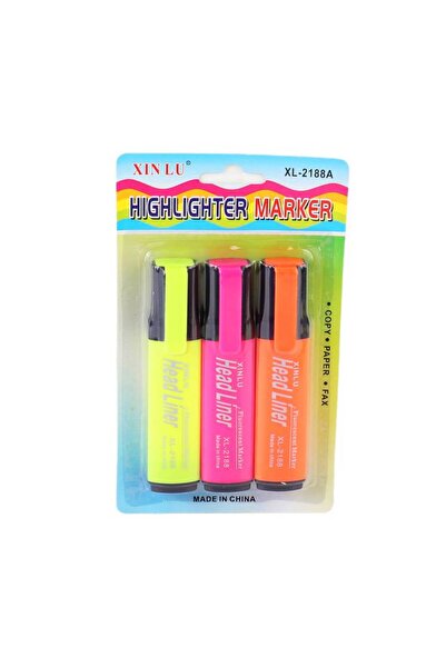 Meven Set Beauty Colored Highlighter Pen Card - 3 Pieces (Envelope 17 x 10 cm)
