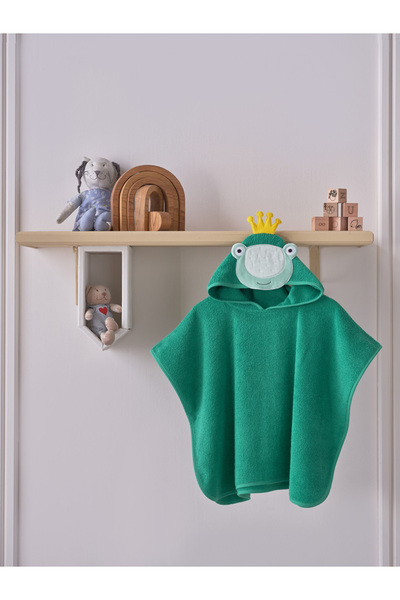 Doqu Home King Frog Figured Baby Towel Poncho - Cotton