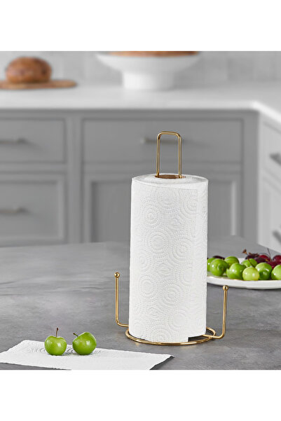 Lalezar Metal Dik Kağıt Havluluk Tezgah Üstü Rulo Kağıt Havluluk Gold Altın Renk