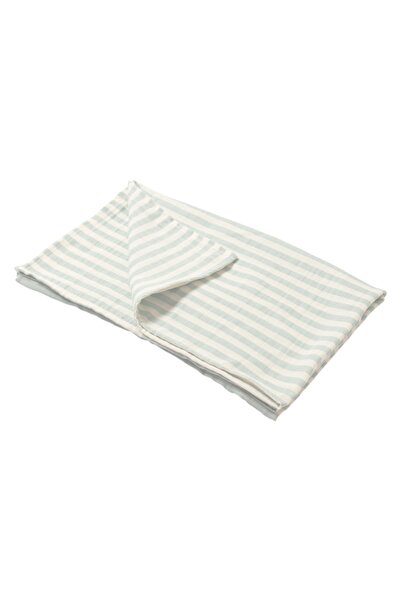 Kidizi Paturica bebe de vara din muselina vaporoasa 100x100 cm Green Stripes