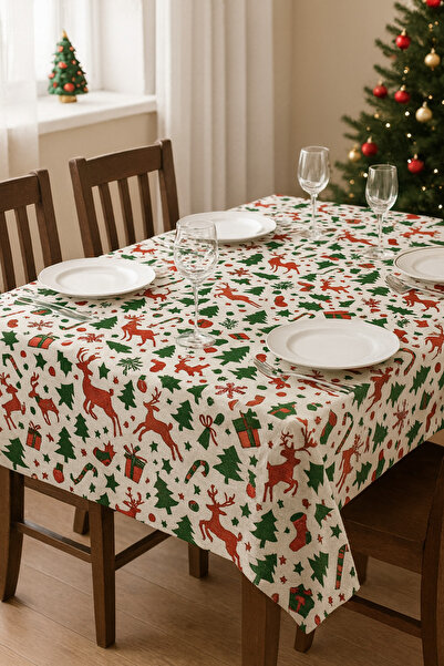 Home مفرش طاولة بتصميم السنة الجديدة، مفرش طاولة بدون خياطة