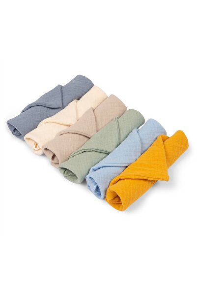 Kidizi Set 6 mini lavete din muselina dubla 18x18 cm Boys