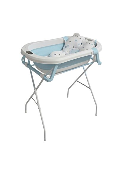 Kidizi Cadita pliabila cu termometru electronic, hamac ajustabil,dop si stand pliabil Folda alba...