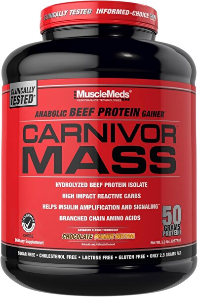 MuscleMeds مخفوق بروتين اللحم البقري المعزول من كارنيفور لزيادة الوزن، بنكهة ...
