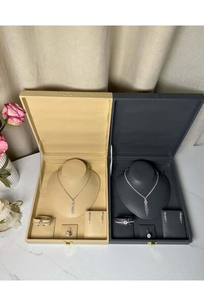 vanus fashion طقم اكسسوار زيركون ( 2 لونين ) A397