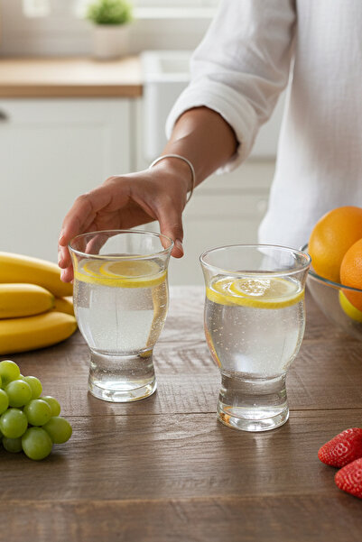 Amandus كوب زجاجي كبير الحجم للمشروبات الغازية والكوكتيلات - عبوة من قطعتين سعة 500 مل