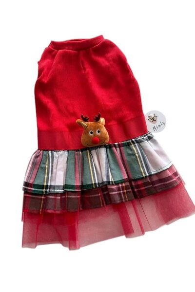 MİNİŞ PET BUTİK Miniş Rudolf Tutu Small Breed Dog Dress