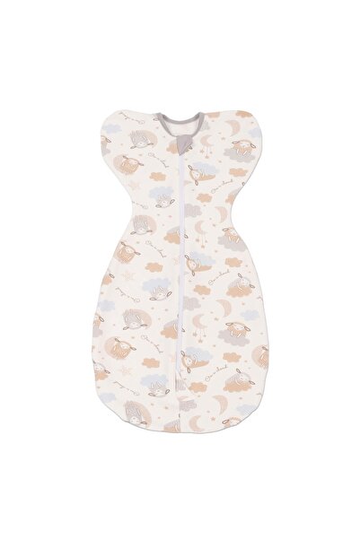 Kidizi Sistem de infasat 0-4 luni Swaddel Confort On a Cloud Pastel, bumbac flausat, 1 tog, pentr...