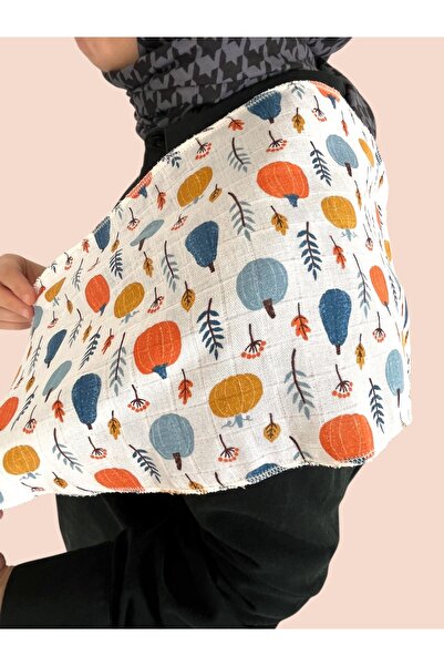 runbaby Single Layer Muslin Shoulder Cloth 25X50Cm Pumpkin Pattern