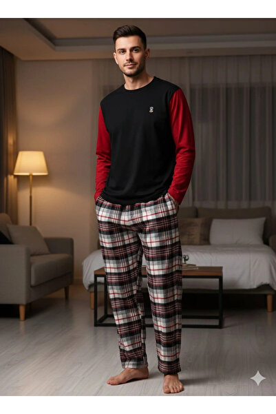 ALFA AKSESUAR 03 Pijamale Pijalüx din poplin gros, în carouri, cu o singură p...