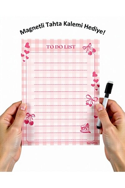 Bee Craft Co Yaz Sil Pembe To Do List Manyetik Buzdolabı Planlayıcı Manyetik ...