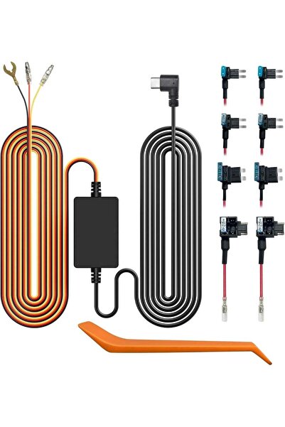 WOLFBOX طقم توصيل USB-C بقوة 4 أمبير، بطول 11.48 قدمًا، لكاميرات السيارات، من...