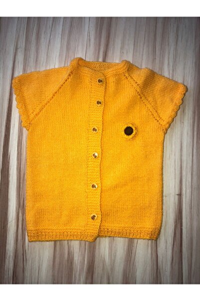 MOR TIRTIL Hand Knitted Yellow Girl's Vest