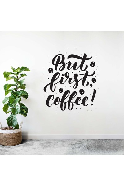 stickerino Autocolant decorativ de perete din vinil cu cafea, 48×56 cm, negru...