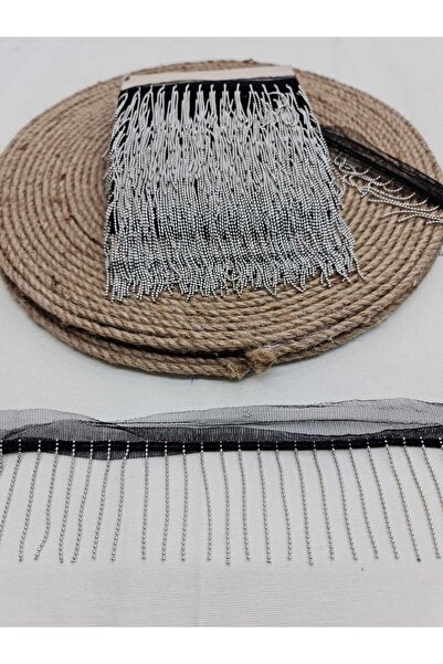 Limelia Lanț Panglică Lanț Fringe Negru 5 Cm – Panglică Decorativă – Panglică...