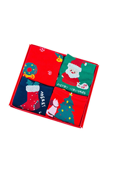 TECOS Women's socks set, with holiday design, Tecos®, size 36-41, gift box, 4...