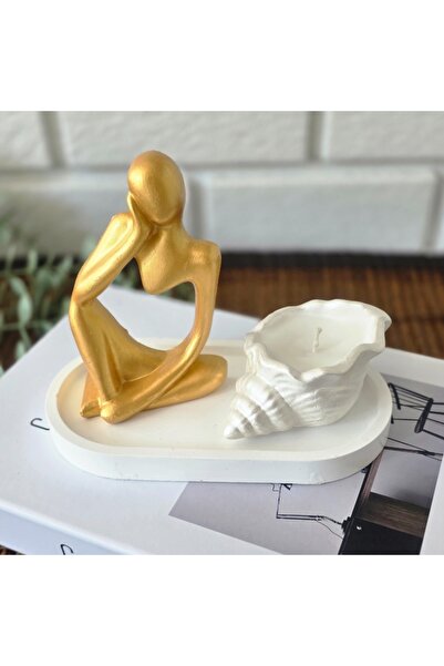 3’lü Dekoratif Obje & Mumluk Seti – Modern Gold & Minimal Tasarım
