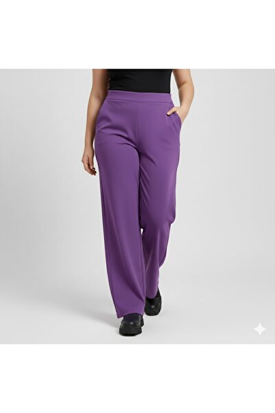 Fashionhaine.ro Women's Elegant Straight-Length High-Waisted Pants