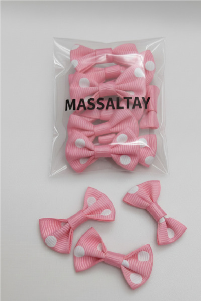 Massaltay فيونكة منقطة 10 قطع - زينة عيد الميلاد، حزمة هدايا وشريط زخرفي