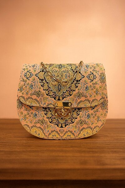 Elen Patterned Chain Women's Shoulder Bag