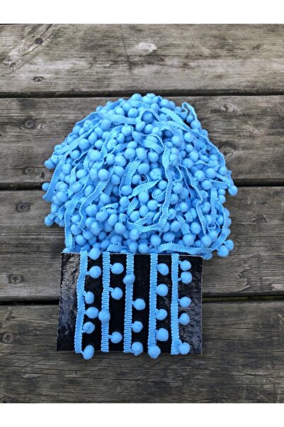 Limelia 3 метра син панделен помпон – декоративна панделка