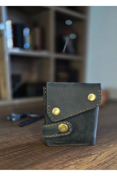 GERMANICIA LEATHER CRAFT Hakiki Deri Cüzdan, Doğal Deri, El Yapımı Cüzdan