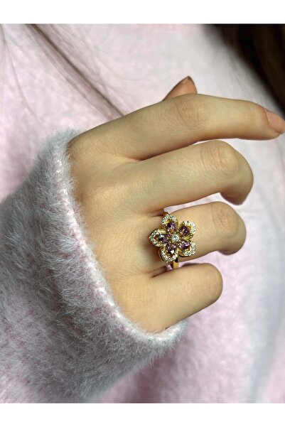 lotusbybuket خاتم ذهبي قابل للتعديل ودوار من تصميم VIP للموسم الجديد