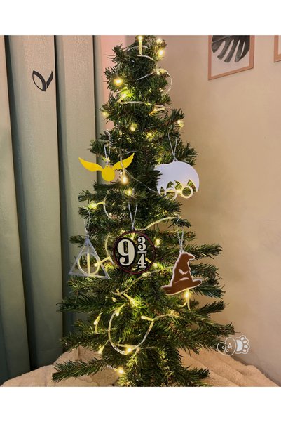 Leaft Design Christmas Tree Harry Potter Ornament Set 5 Pieces - Wizarding World Figures - 3D Printing
