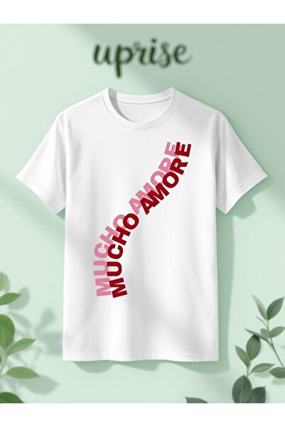 Vordevia Mucho Amore cu imprimeu Bumbac supradimensionat tricou
