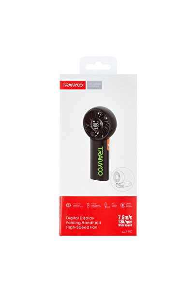 TRANYOO Portable High Speed ​​Foldable Fan FF02 Black