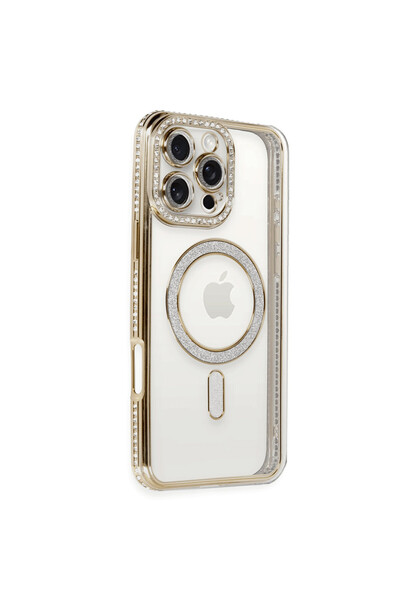 NewFace حافظة آيفون 16 برو جوكيه سيلفر ماجنيتي سيف - ذهبي