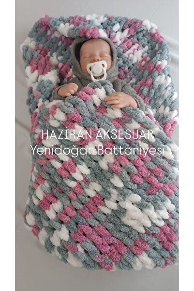 Haziran Aksesuar Alize Marka %100 Puffy, El İşi Örgü, Koltuk Şalı, Çocuk Batt...