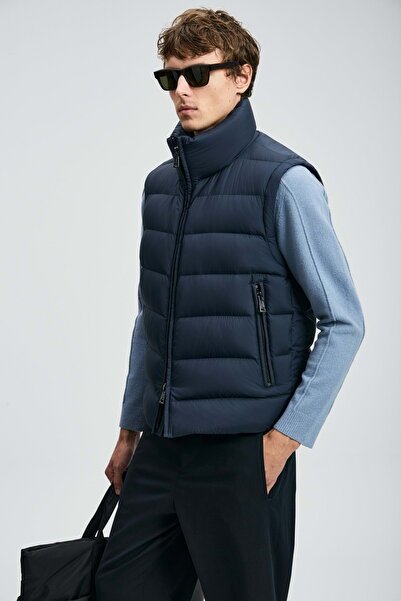 Lufian 112130028 Peter Goose down Men's Vest Dark Blue