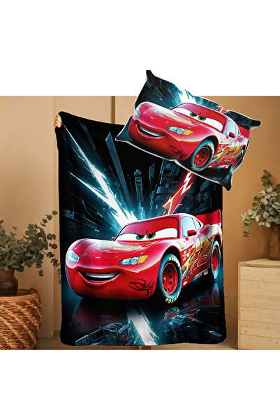 ACONCEPT Lightning Mcqueen Cars Themed Baby Child Welsoft Soft Blanket & Pill...